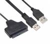 USB 2 to SATA 7+15 Pin 22Pin and USB 2 Adapter Cable For 2.5" HDD B00B5T2ZCG (Oem) (Bulk)
